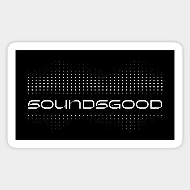 Sounds Good / White Sticker by attadesign